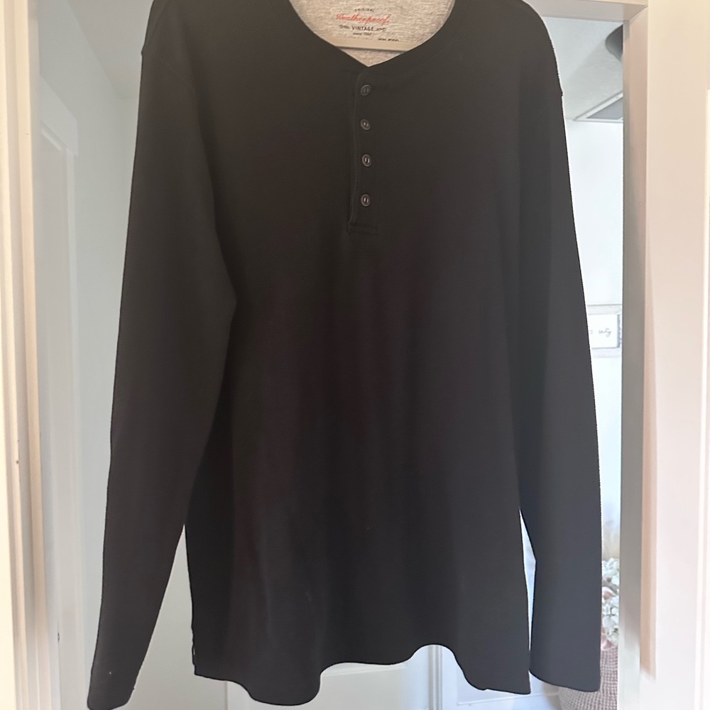 Men's Black Henley Shirt
